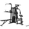 Multifunctional Training Station, Home Fitness Machine for Over 10 Exercises, Weights, Adjustable Fitness Bench, Black