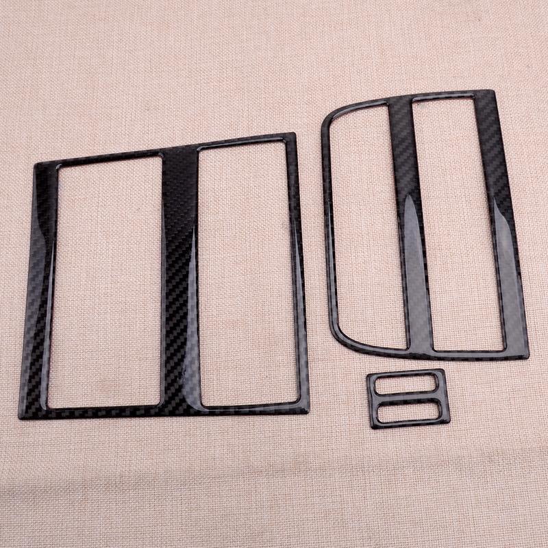 Car Carbon Fiber Rear Air Vent Outlet Trim Cover Set Fit for BMW 5 Series F10 2011-2017