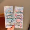 5Pcs Girls Cute Hair Clips Colorful Starfish Shell Pearl Design Duckbill Clip Children's Side Broken Hair Clips Mermaid Princess Hairpin Headdress