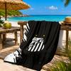Powerful Football Crest Design Printed Microfiber Beach Towel, Soft And Absorbent, Quick-Dry, Ideal for Summer Travel, Beach Essential, Swimming Pool