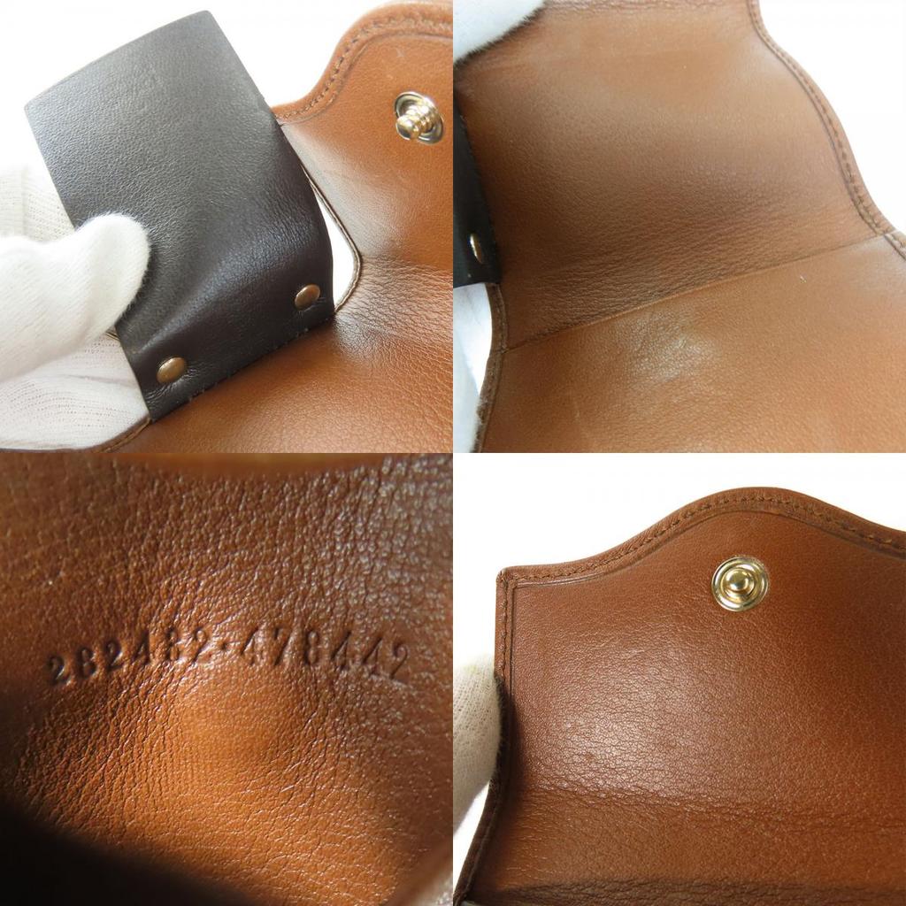 Used GUCCI Key holder  282432 Interlocking six hooks GG canvas/Calfskin beige Brown Accessories