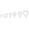 350pcs White Nylon Plastic Washer Flat Gasket Ring Kit M2 M2.5 M3 M4 M5 M6 M8