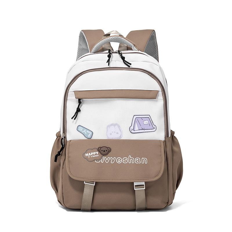 School bag new lightweight simple casual versatile junior high school students backpack men and women go out backpack computer bag