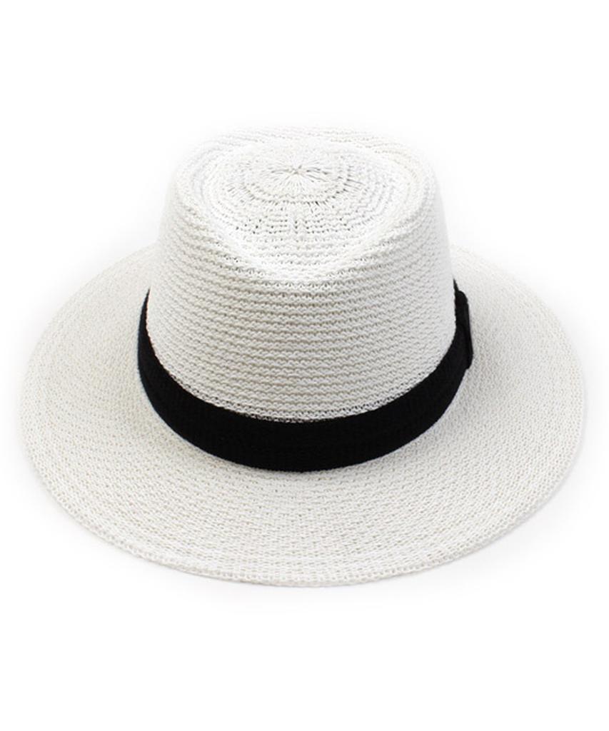 Yunibeosyeolkemiseuteuli White Long Knit Fedora Sv Summer Fedora