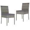 VidaXL 2x Garden Dining Chairs Patio Dining Chairs Outdoor Seats Dining Chairs Terrace Resin 315108