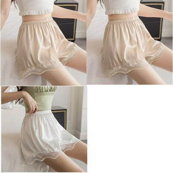 Ice Silk Women's Mid-Waist Loose Safety Shorts - Lightweight Summer Base Layer