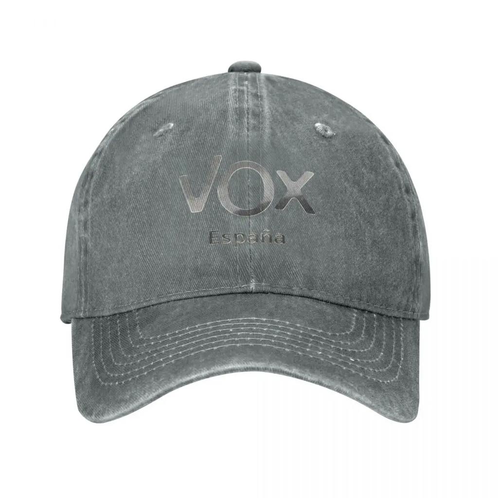 Fashion Espana Vox Logo Spain Baseball Caps Unisex Style Distressed Washed Snapback Hat Outdoor Activities Hats Cap