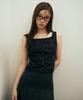 MUSINSA STANDARD WOMAN Women'S Lace Trim Button Sleeveless Top [Black]