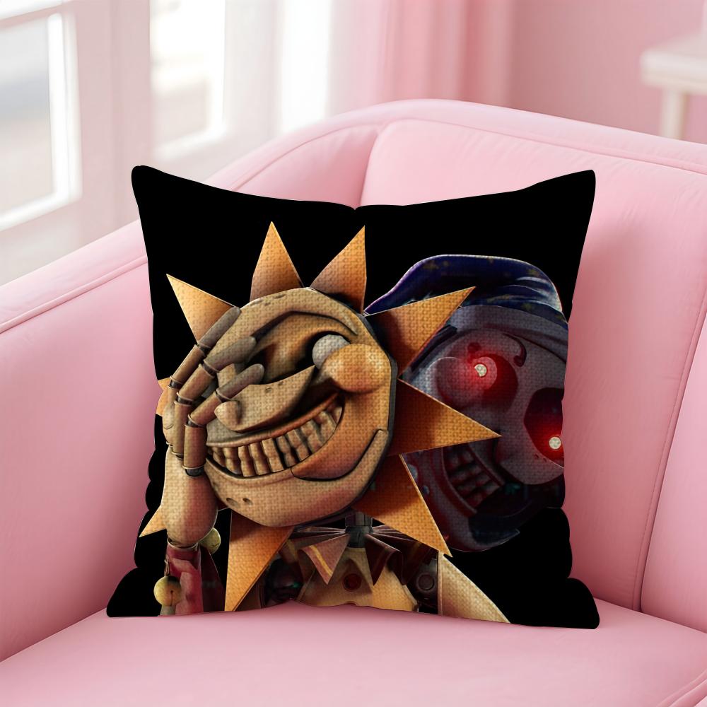 FFive Nights at Freddys Cushion Cover Natural Linen Pillow Case DoubleSided Print Decorative Sofa Pillowcase Home Decor Gift