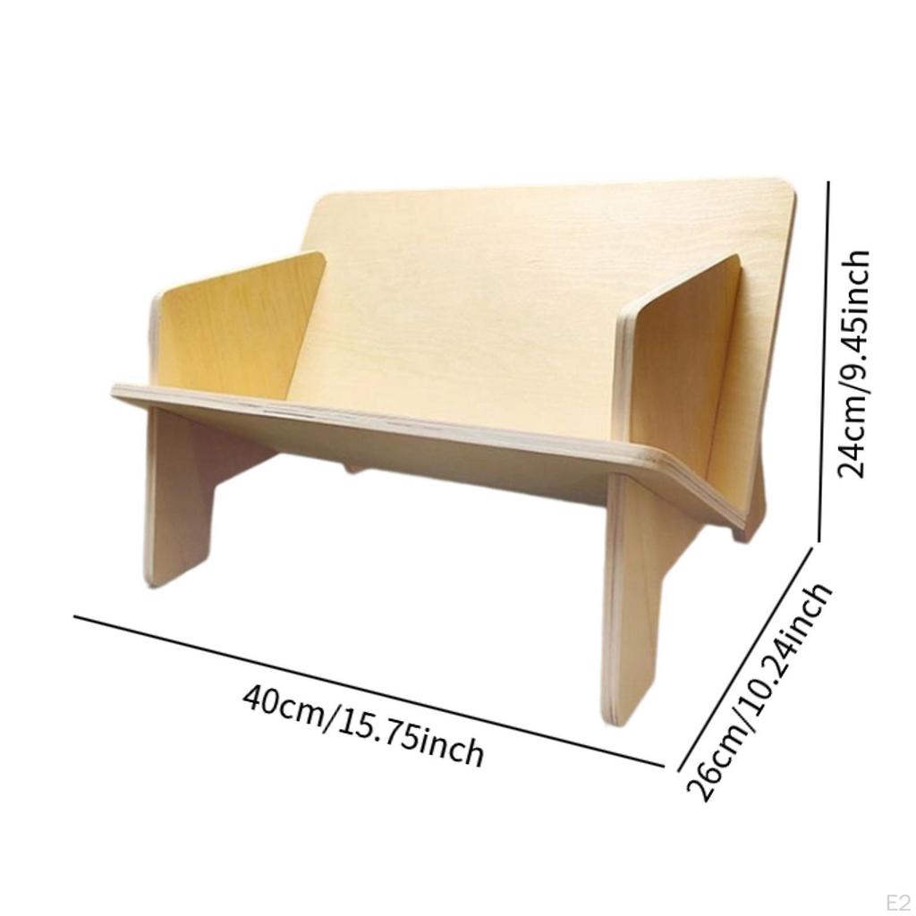 Desktop Bookshelf Organizer Wooden Tabletop Decorative Storage Rack Simple