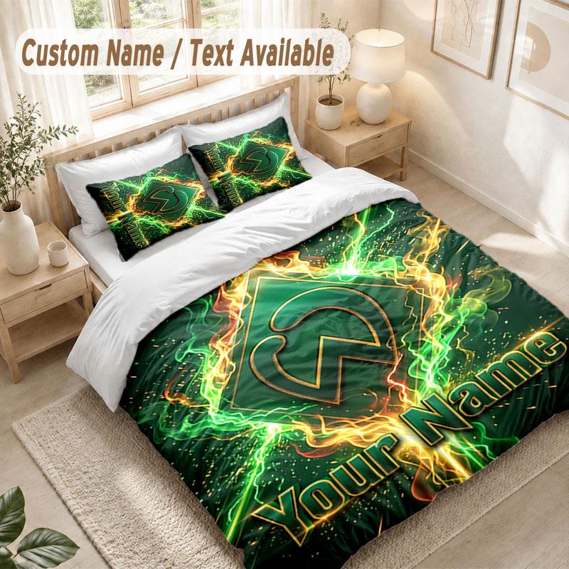 Custom Name Bedding Set 3 PiecesWerder Bremen FC Print Duvet Cover + 2 Pillowcases Soft Bed Decor