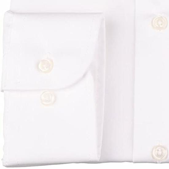 Processed Shirt Long of Collar Silhouette White 3 Neck Circumference 41cm Sleeve Length 82cm [Suit Selection] Shape-stable [Silver LINE]