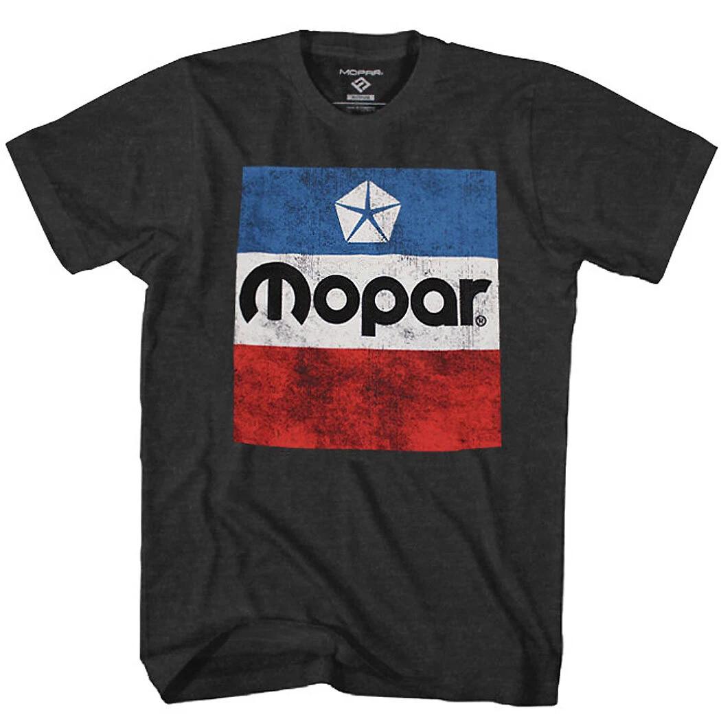 Mopar Classic Logo Distressed 100% Cotton T-shirt Mens Tees Top XL