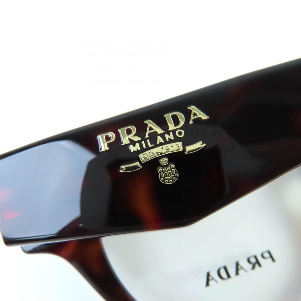 Excellent PRADA Glasses With Logo Brown Marble Women VPRA11-D Used