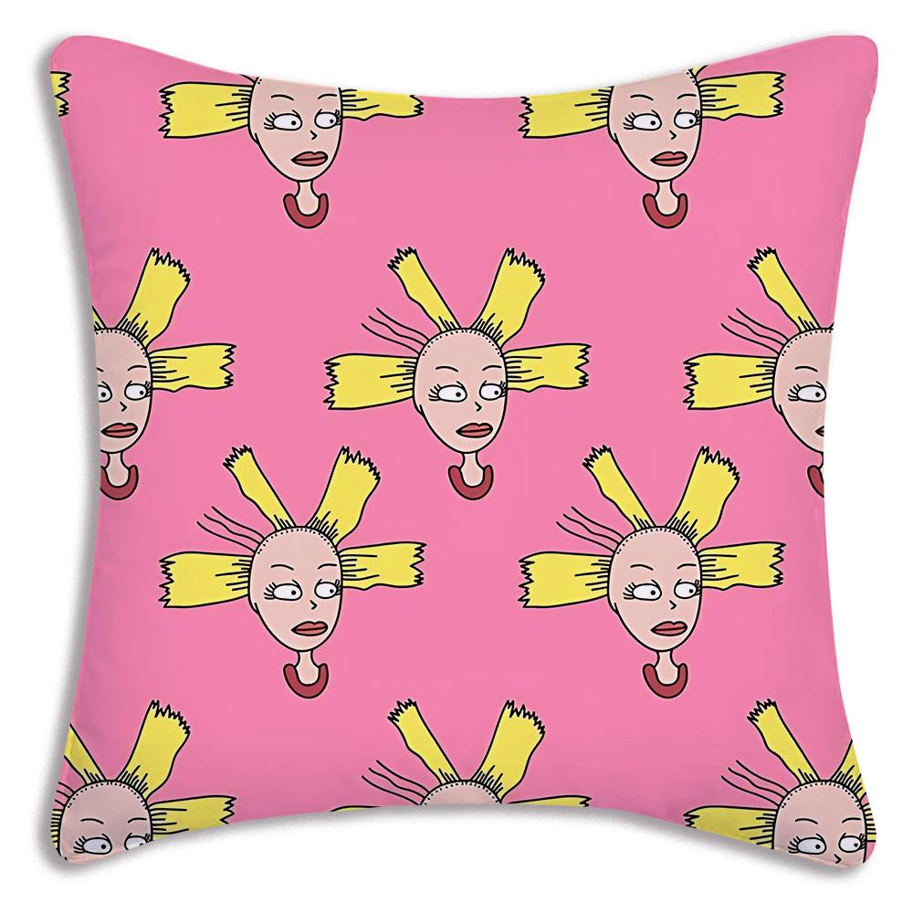 Anime Funny R-Rugrats Pillow Covers Cartoon Sofa Decorative Home Double-Sided Printing Short Plush Cute Cushion Cover