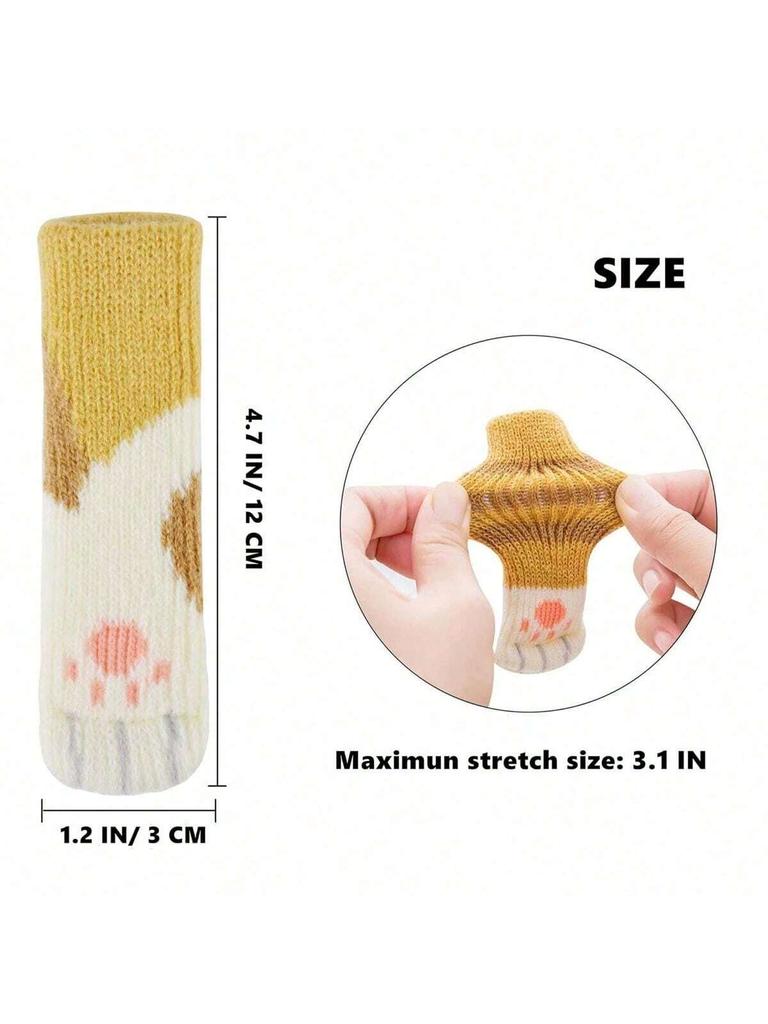 4-piece Set of Chair Leg Covers, Hardwood Floor Chair Leg Covers, Anti Cat Claw Chair Leg Covers, Floor Protection.