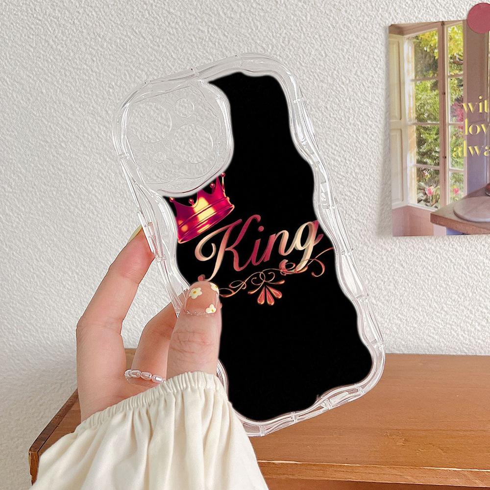 Ae84 King Queen Couple Art Protective Phone Cases for Samsung S23 S24 Ultra A55 A14 A25 A13 Infinix Hot 40 Pro Tecno Spark 20C Wave TPU Back Cover