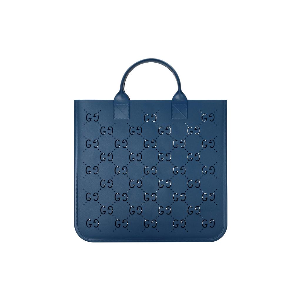 Gucci Hohles Design Unifarbene Gummi-Tragetasche Kinder-Tragetaschen Blau 679365-JFO00-4236