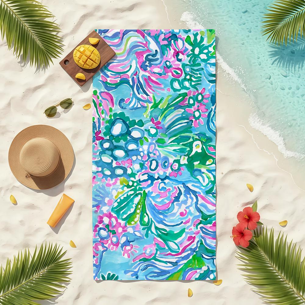 Fashion L-Lilly P-Pulitzer Towel Soft Pool Gift For Travel Gym Shower Camping Quick Dry Sports Beach Towels