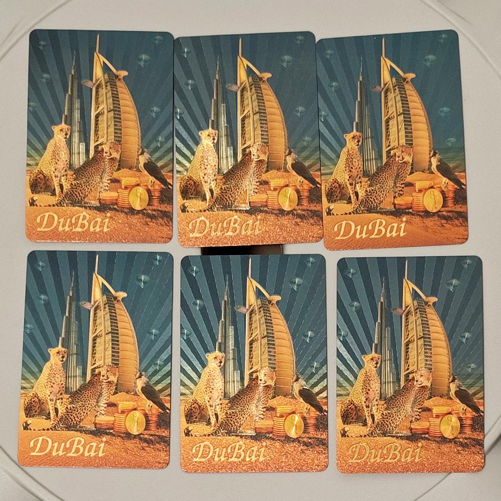 9*6cm Dubai Collection: 54 Pcs Premium Gold Foil Waterproof Playing Cards - Elegant Arabesque Style Poker Deck