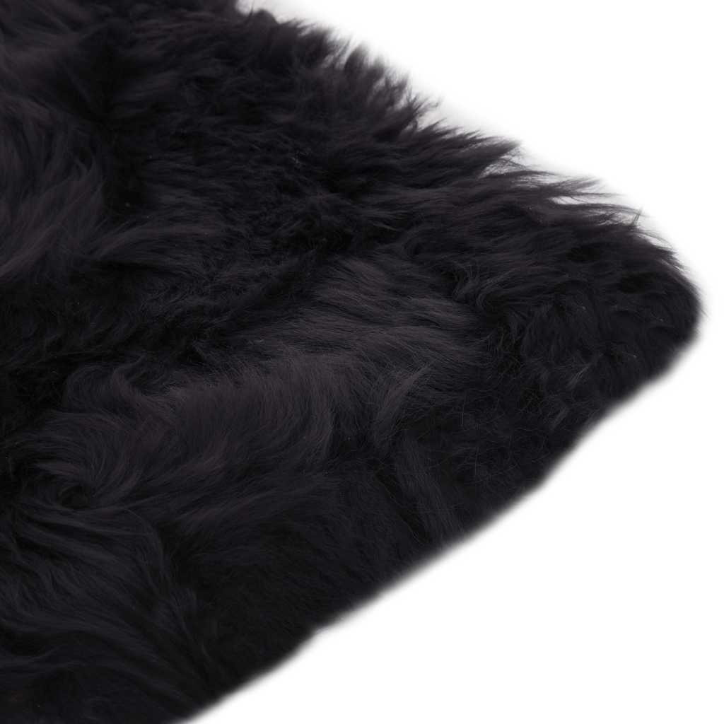 Seat Cushions 2 Pcs Dark Grey 40x40 cm Real Sheepskin