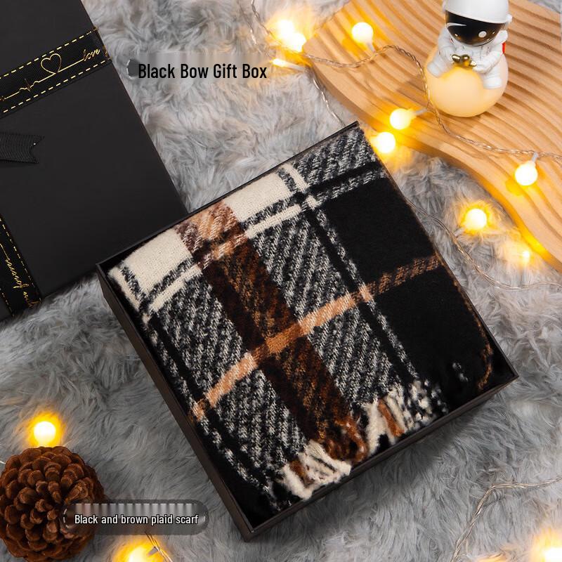 

Подарочный набор зимнего клетчатого шарфа Jumaomao