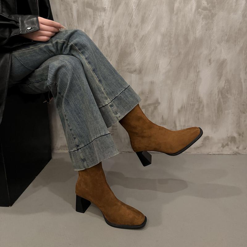 Fashion Fashionable New Sexy Suede Casual Work Boots Winter Comfortable Zipper Banquet Elegant High Women's Boots