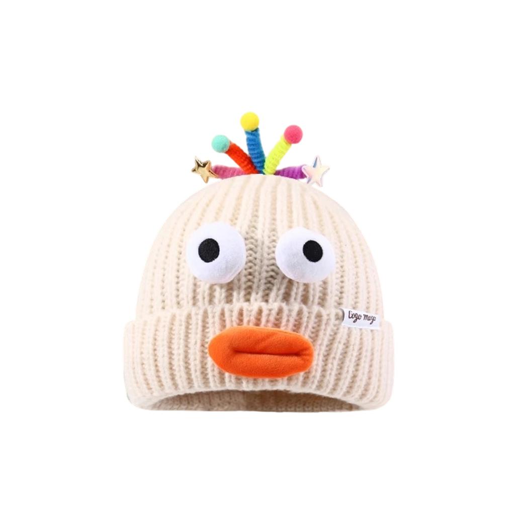 Damenmütze Lustige Cartoon Wurstmaul Wollmütze Gestrickte Ohrenschützmütze Winter Warm Niedlich Großer Kopf Niedliche Lustige Mütze