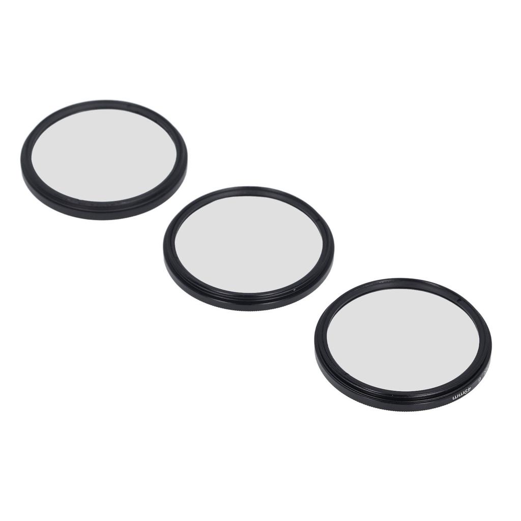 3Pcs 49mm Star Filter Kit 4 Points 6 Points 8 Points Slim Variable Starburst Filter with Storage Pouch for Micro SLR