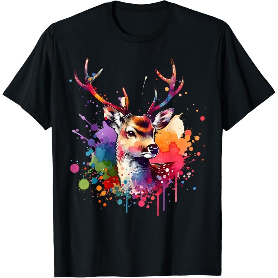 Футболка с пятнистым оленем(2) S