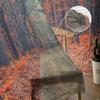 Misty Autumn Forest Sheer Curtains Bedroom Voile Curtain Living Room Window Sheer Curtains Kitchen Tulle Drapes
