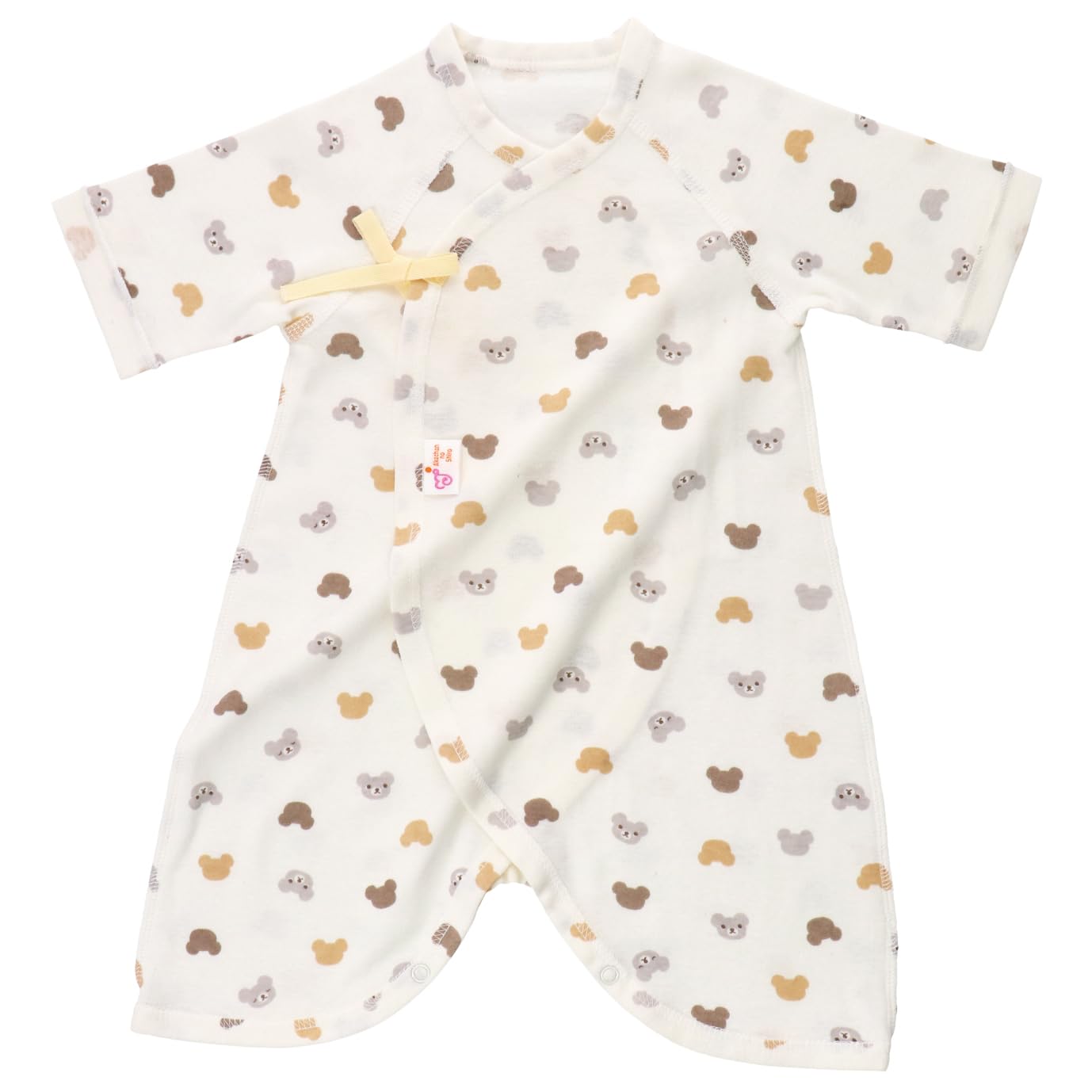 

Baby Castle Combi Sizes Brown Made in Japan Underwear, 50-60, Bear, слоновая кость