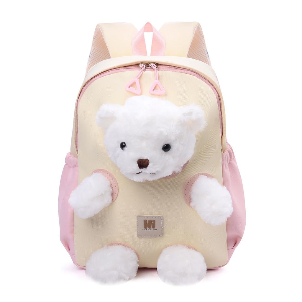 Preschool Kids Backpack With Soft Plush And Functional Baggage For School Use