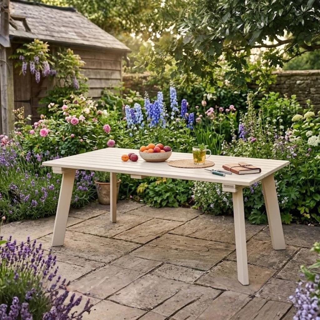 Coffee Table Garden Table Pine Wood Rectangular 119x59x44cm Sand