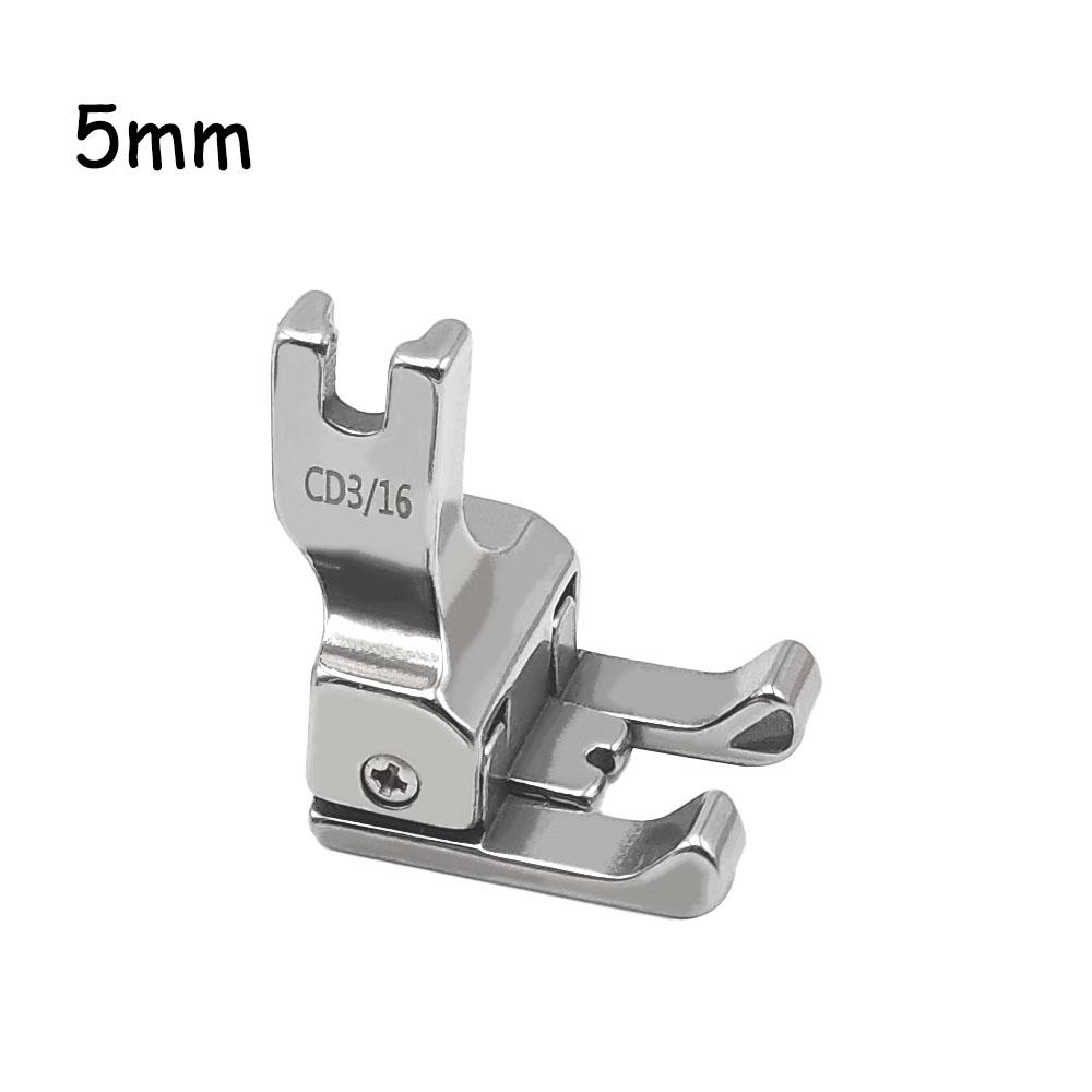 1PC Steel Double Compensating Presser Foot Industrial Sewing Machine Right&Left top stitching CD1/32'' 1/16'' 1/8'' 3/16'' 1/4''