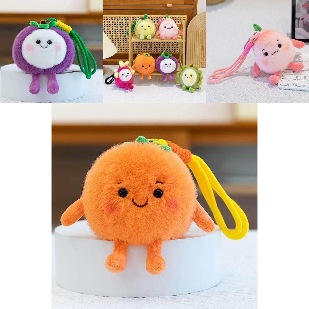 Fruit Plush Toy Mango Dragon Fruit With Soft Short Fleece For Kid Gift Collection