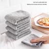 5PCS Cleaning Cloth Fiber Thickened Dishcloths High Absorbent Scouring Kitchen Washing Dish Rags Household Wipe Towels