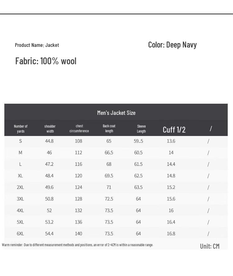 Teluoman Men's Wool Business Casual Jacket