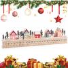 Leuchtendes Holz-Weihnachtsdorf Adventskalender mit 24 befüllbaren Schubladen 24 Tage Weihnachts-Countdown-Kalender für Heimdekoration