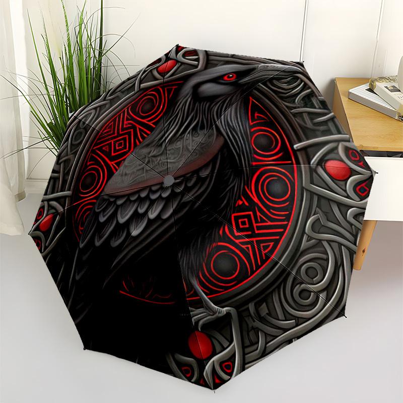 Design With 8 Ribs Automatic Folding Umbrella Compact Lightweight For Outdoor Adventures T68