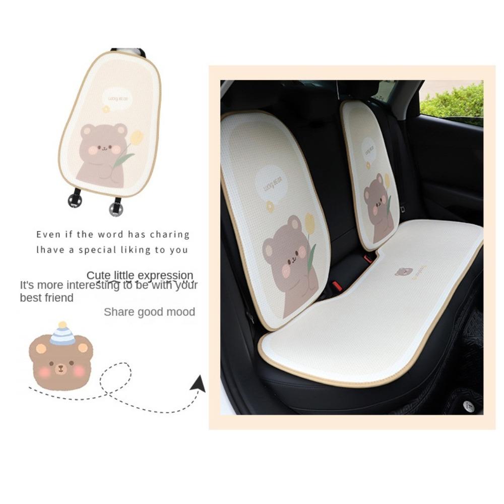 Bear Cartoon Bear Car Seat Cushion Rabbit Pattern Car Ice Silk Cushion  All-Season