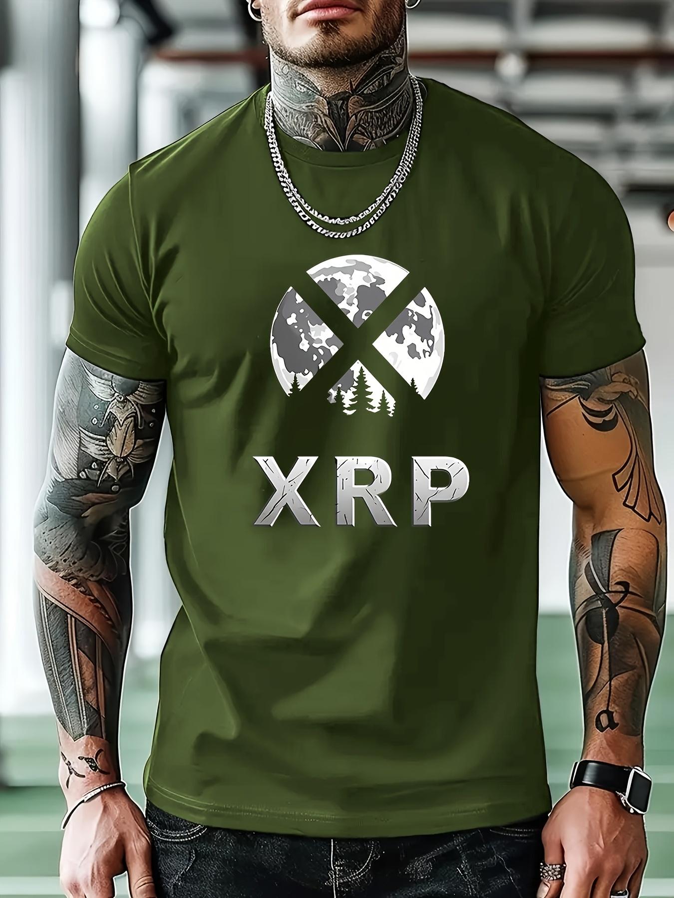 Round Neck Short Sleeve Comfortable Summer T-shirt XXL