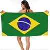 Brasilianische Flagge Brasilien Strandtuch Weiche Mikrofaser Schnelltrocknend Saugfähig Schnelle Handtücher Zum Bergsteigen