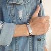 Adjustable Stainless Steel Bracelet for Men Women, Personalized Customize Name Silicone Watch Strap Wristband,Fashion Jewelry