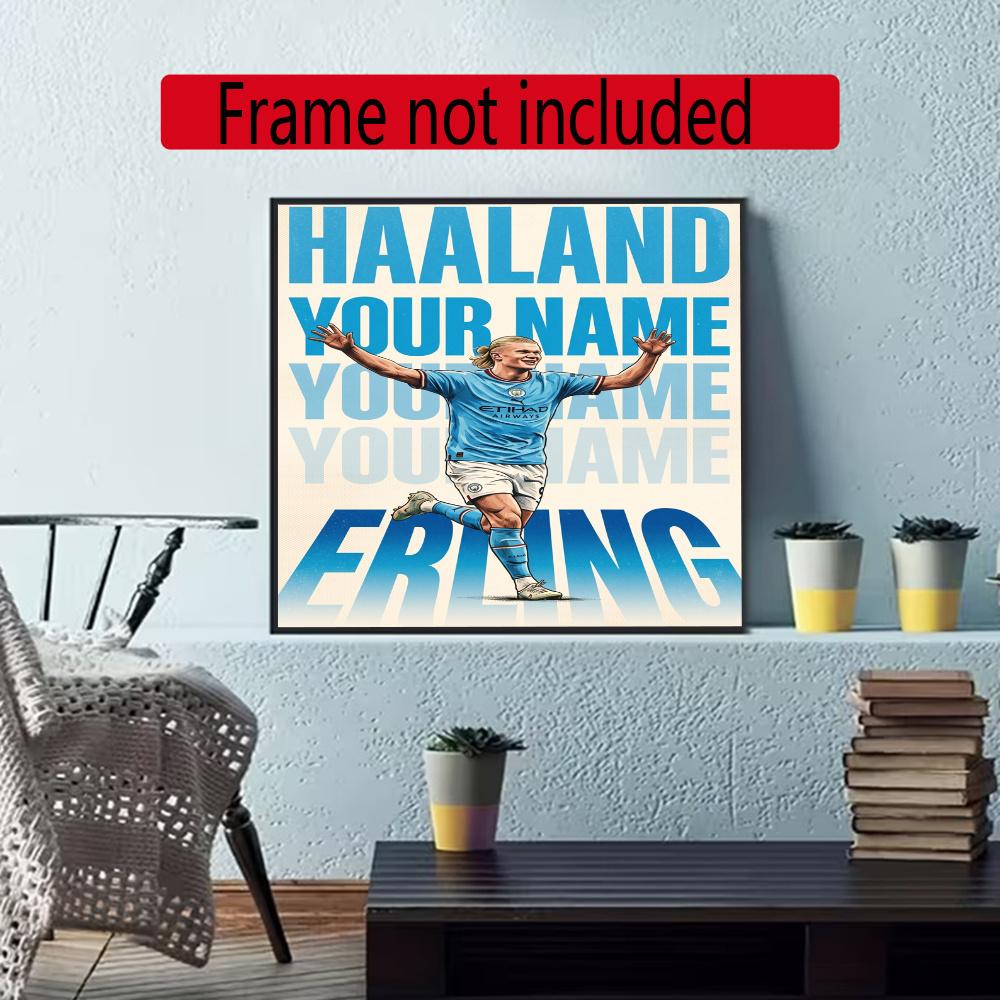 Haaland Personalized Name Round Diamond Painting Kit Diamond Embroidery Painting Rhinestones Mosaic Frameless Handwork Decoration Arts