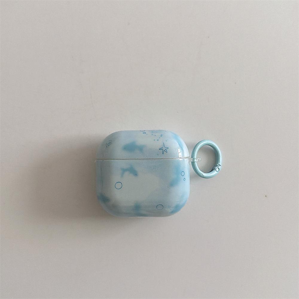Small Fresh Lily Flower Earphone Cover for Apple AirPods 1 /1 Generation Transparent Bluetooth Case PRO1/PRO1