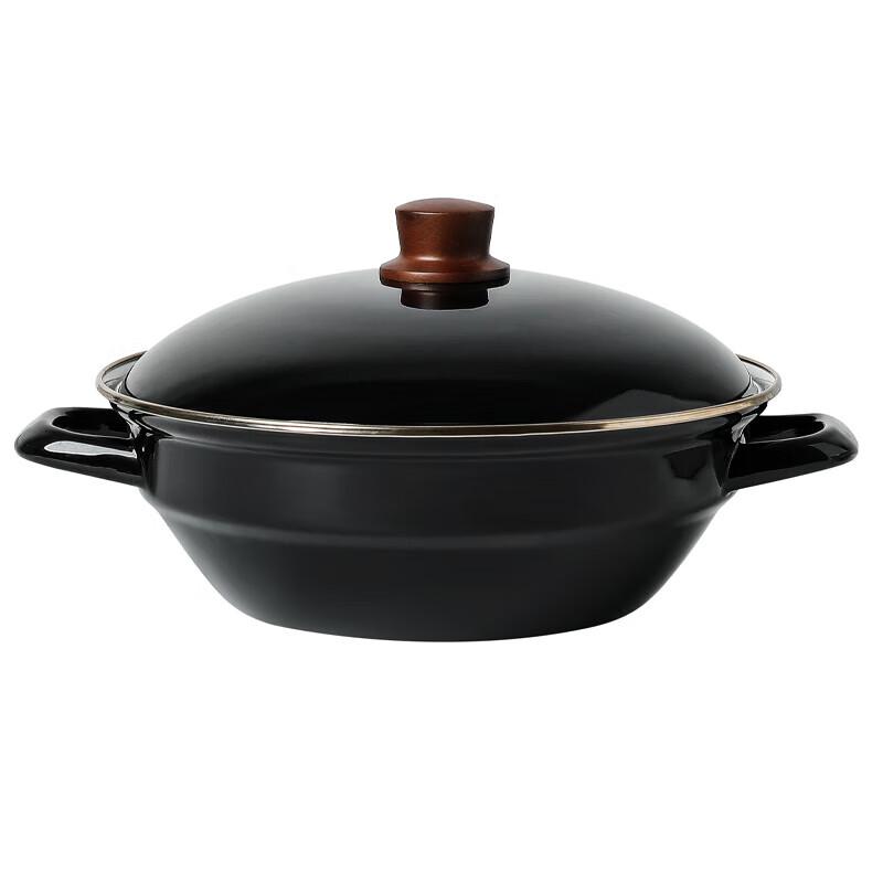 FUJIHORO Japan Enamel 3.8L High-Lid Stepped Stockpot