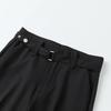 Men's Spring 2026 Casual Trousers - Korean Style, Non-Iron, Loose Tapered Suit Pants with Half Elastic Waist