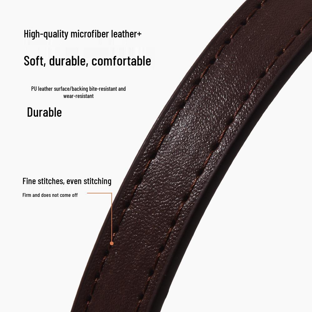 PU Leather Dog & Cat Collar for Small/Medium Breeds - Outdoor Walking Accessory