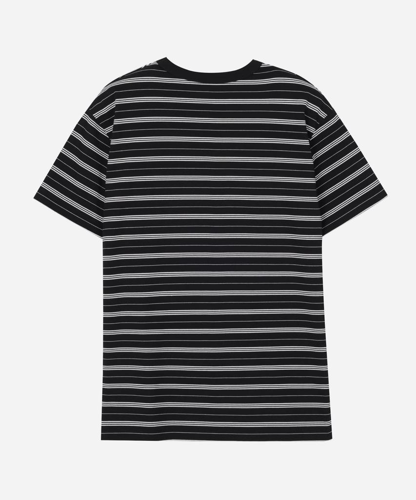 Yunibeosyeolobeolol Stripe Short T-Shirt Black